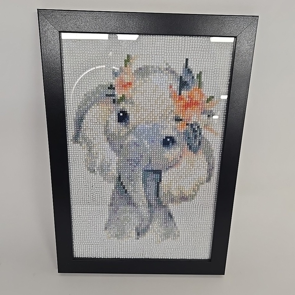 Elephant Diamond Art Completed &‎ In Frame